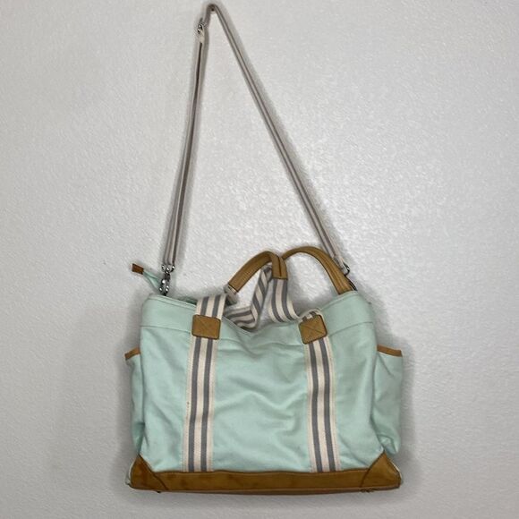 Pottery Barn Kids Canvas with Leather Bag and Removable Strap - Picture 10 of 12